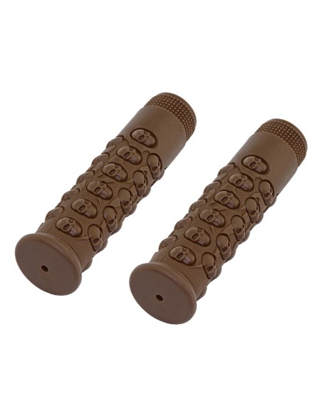 Skull Grips 7/8 long 116mm Kraton Rubber Brown.